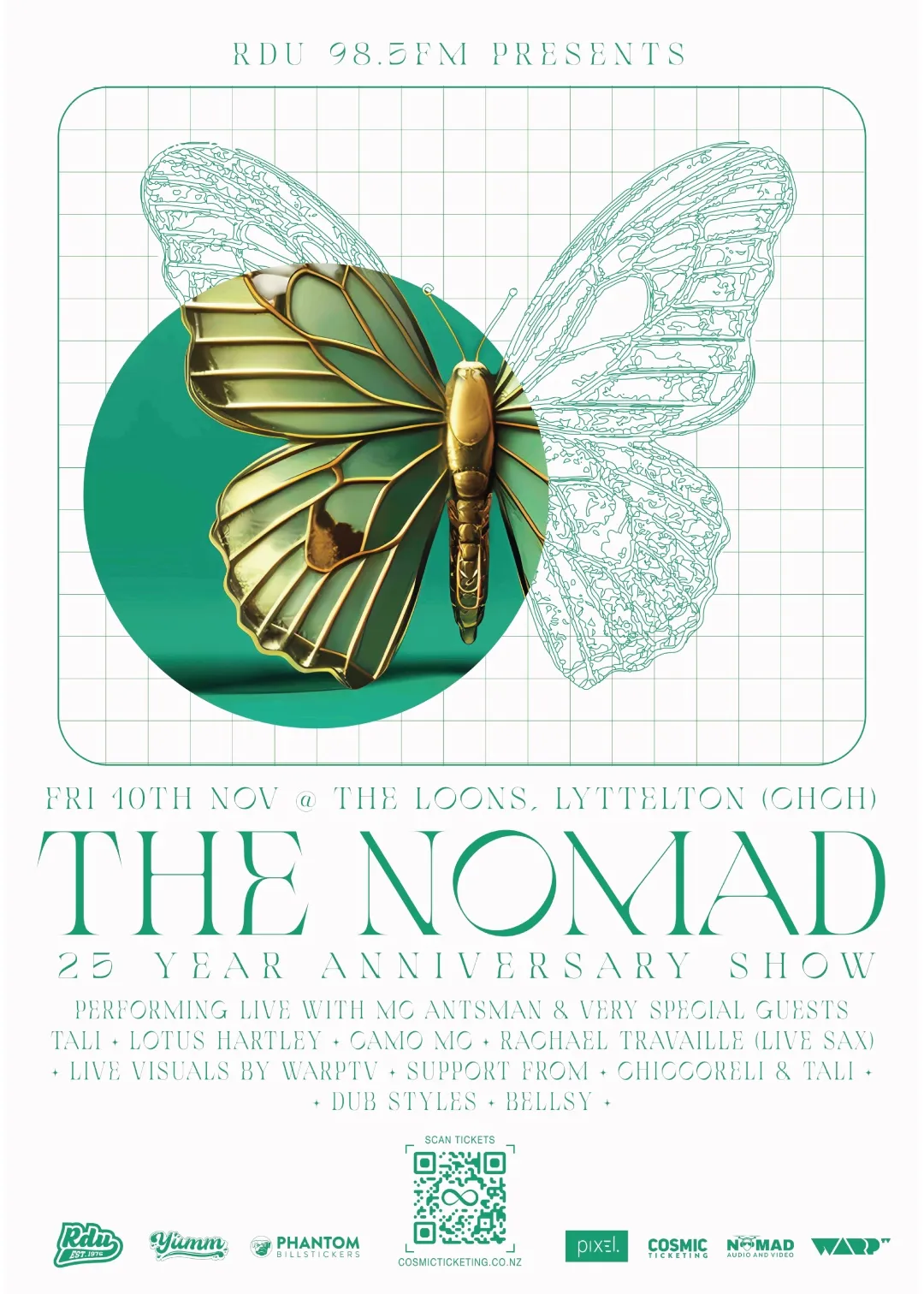 Vintage The Nomad gig poster