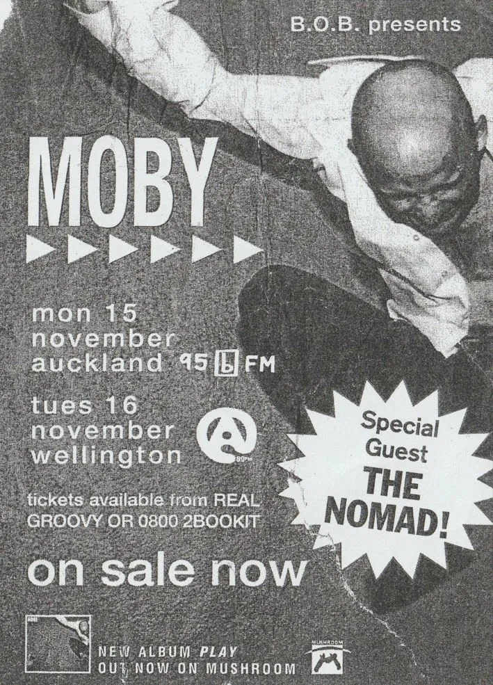 The Nomad supporting Moby — gig poster
